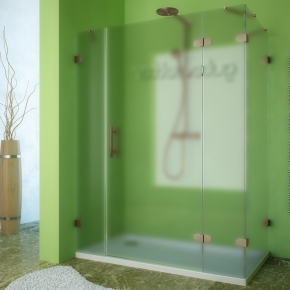 LUX RECTAN GK-004B-CH02 бронзовый стекло матовое правое открывание двери