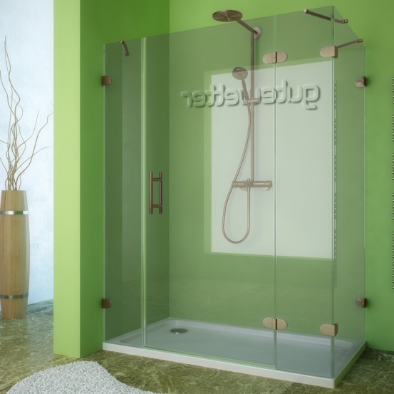 LUX RECTAN GK-004B-CH02 бронзовый стекло выбеленное правое открывание двери