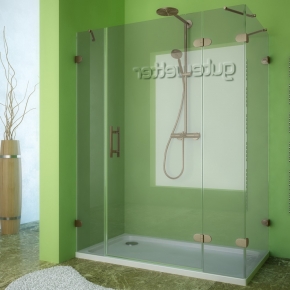 LUX RECTAN GK-004B-CH02 бронзовый стекло выбеленное правое открывание двери
