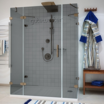 LUX RECTAN GK-005A-CH02 бронзовый стекло графитовое левое открывание двери
