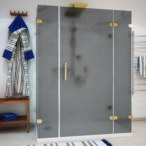 LUX RECTAN GK-005A-CH02 золотой металлик стекло графитовое матовое правое открывание двери