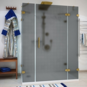 LUX RECTAN GK-005A-CH02 золотой гальванический стекло графитовое матовое правое открывание двери