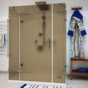 LUX RECTAN GK-005A-CH02 бронзовый стекло бронзовое матовое левое открывание двери