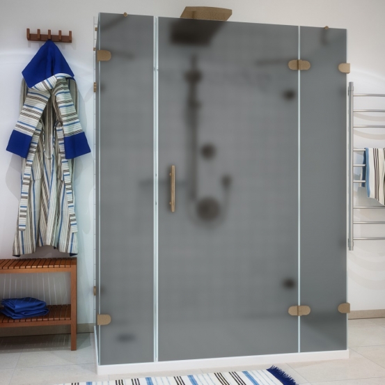 LUX RECTAN GK-005A-CH02 бронзовый стекло графитовое матовое правое открывание двери