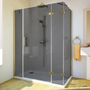 LUX RECTAN GK-104B-CH02 золотой металлик стекло графитовое правое открывание двери