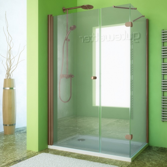 LUX RECTAN GK-103A бронзовый стекло выбеленное левое открывание двери