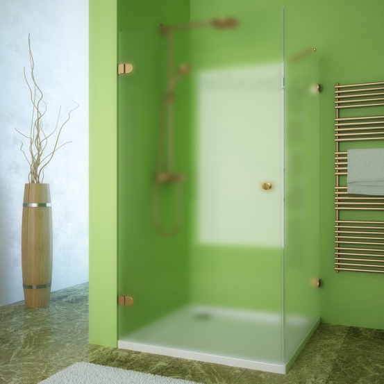 LUX SQUARE GK-001 золотой металлик стекло матовое левое открывание двери