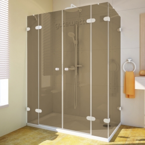 LUX RECTAN GK-005B белый матовый стекло бронзовое