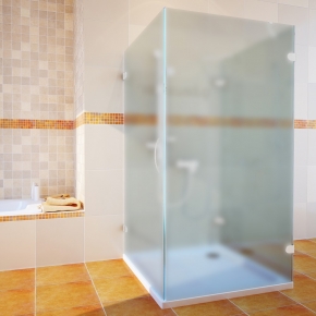 LUX SQUARE GK-003C-CH02 белый матовый стекло матовое левое открывание двери