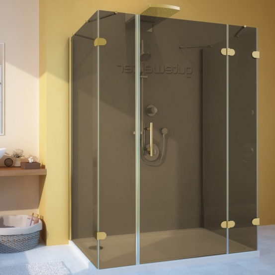 LUX RECTAN GK-105A-CH02 золотой металлик стекло бронзовое правое открывание двери