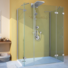LUX RECTAN GK-105A-CH02 хром матовый стекло бесцветное правое открывание двери