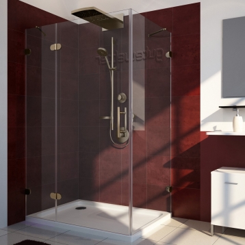 LUX RECTAN GK-003-CH02 бронзовый стекло выбеленное левое открывание двери
