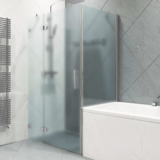 LUX SQUARE GK-003VP999-CH02 хром матовый стекло матовое левое открывание двери