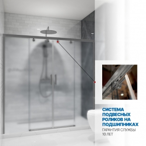 Инфографика 3 SLIDE DOOR GK-864 хром матовый стекло  матовое