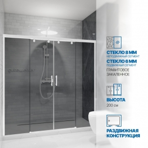 Инфографика 1 SLIDE DOOR GK-864 белый матовый стекло графитовое