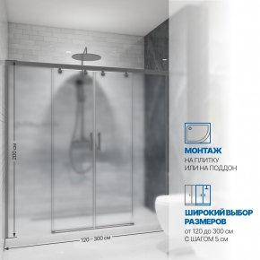 Инфографика 2 SLIDE DOOR GK-864 хром матовый стекло  матовое