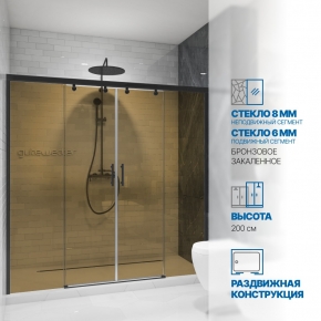 Инфографика 1 SLIDE DOOR GK-864 черный матовый стекло бронзовое