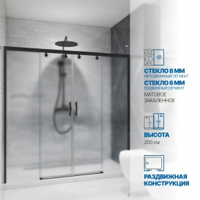 Инфографика 1 SLIDE DOOR GK-864 черный матовый стекло матовое