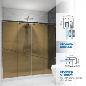 Инфографика 4 SLIDE DOOR GK-864 хром блестящий стекло бронзовое матовое