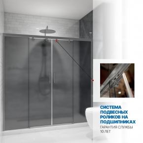 Инфографика 3 SLIDE DOOR GK-864 хром матовый стекло  графитовое матовое