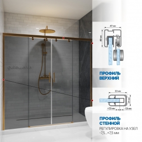 Инфографика 4 SLIDE DOOR GK-864 бронзовый стекло  графитовое