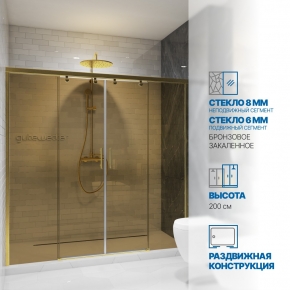 Инфографика 1 SLIDE DOOR GK-864 золотой металлик стекло бронзовое