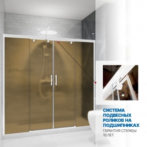 Инфографика 3 SLIDE DOOR GK-864 белый матовый стекло бронзовое матовое