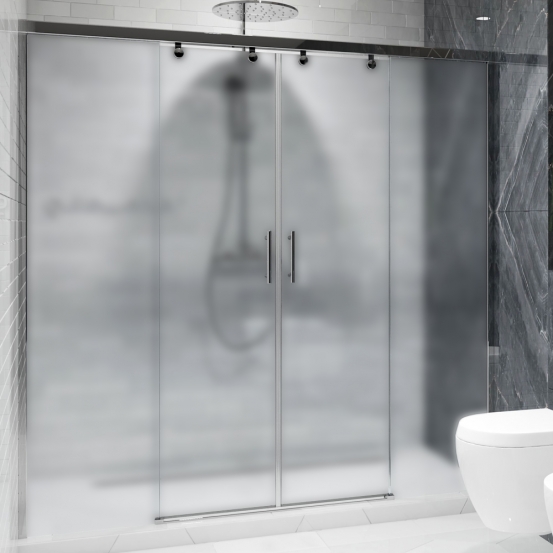 SLIDE DOOR GK-864 хром блестящий стекло матовое