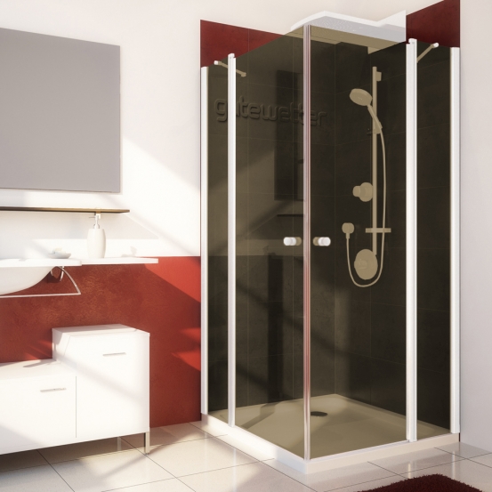 LUX SQUARE GK-604 белый матовый стекло бронзовое
