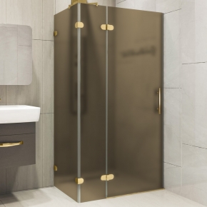 LUX SQUARE GK-883PGS-2522-CH02 золотой гальванический стекло бронзовое матовое левое открывание двери