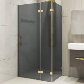 LUX SQUARE GK-883PGS-2522-CH02 золотой гальванический стекло графитовое матовое правое открывание двери