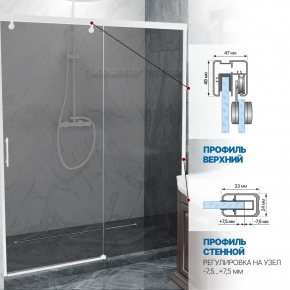 Инфографика 4 SLIDE DOOR GK-862 белый матовый стекло  графитовое