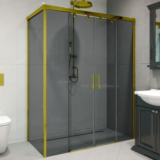 SLIDE RECTAN GK-865 золотой металлик стекло графитовое