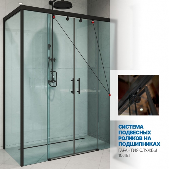 Инфографика 3 SLIDE RECTAN GK-865 черный матовый стекло бесцветное