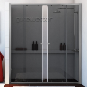 SHAPE DOOR GK-864 хром матовый стекло графитовое