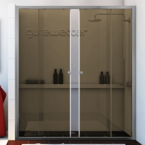 SHAPE DOOR GK-864 хром матовый стекло бронзовое