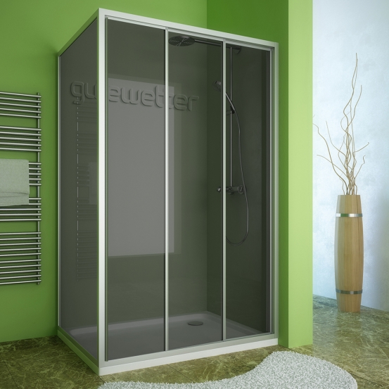 PRACTIC RECTAN GK-403A хром матовый стекло графитовое