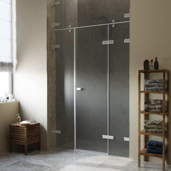 TREND DOOR GK-884ZF хром матовый стекло выбеленное