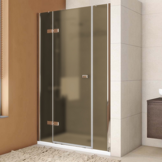 TREND DOOR GK-863P хром блестящий стекло бронзовое матовое