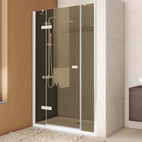 TREND DOOR GK-863P белый матовый стекло бронзовое