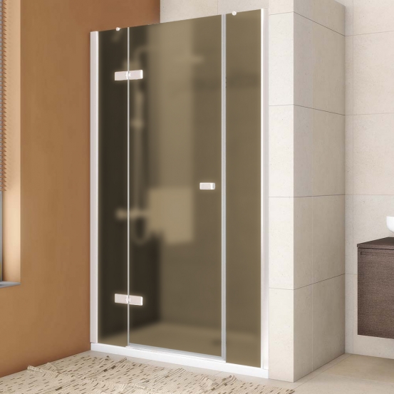 TREND DOOR GK-863P белый матовый стекло бронзовое матовое