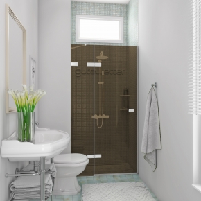 TREND DOOR GK-862A белый матовый стекло бронзовое