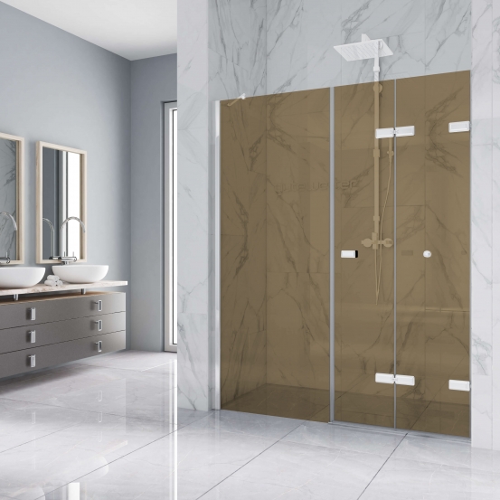 TREND DOOR GK-863CP белый матовый стекло бронзовое