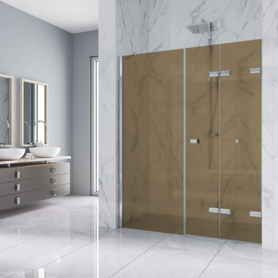 TREND DOOR GK-863CP хром блестящий стекло бронзовое матовое