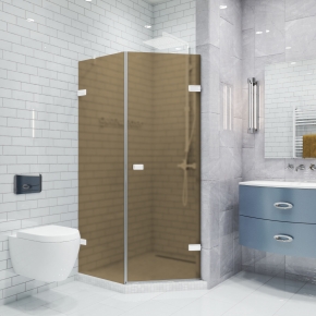 TREND DOOR GK-862BG135 белый матовый стекло бронзовое матовое