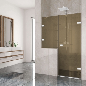 TREND DOOR GK-862BL белый матовый стекло бронзовое