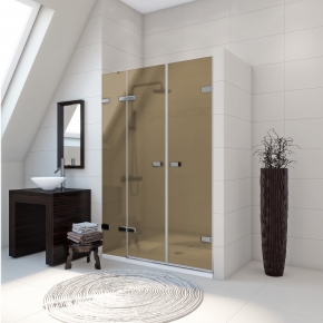 TREND DOOR GK-863A хром матовый стекло бронзовое матовое