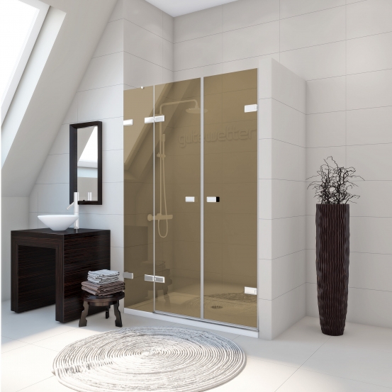 TREND DOOR GK-863A белый матовый стекло бронзовое