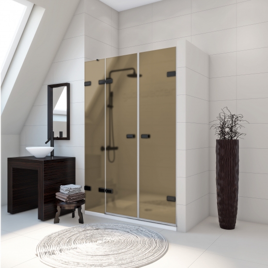 TREND DOOR GK-863A черный матовый стекло бронзовое матовое