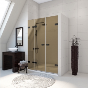 TREND DOOR GK-863A черный матовый стекло бронзовое матовое